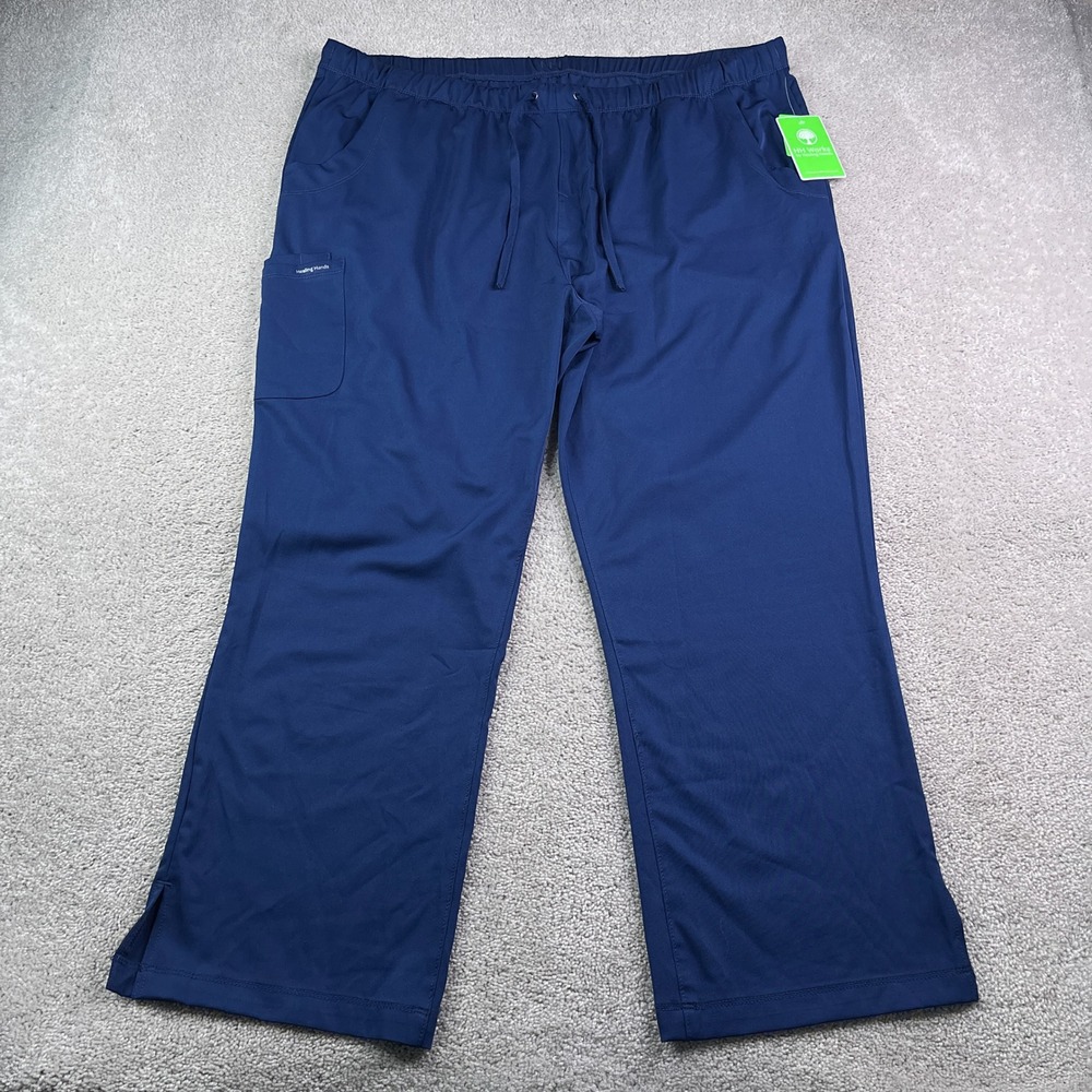 NEW HH Works Scrub Pants Women 2XL Petite Navy Blue Rebecca Cargo Medical Nurse‎